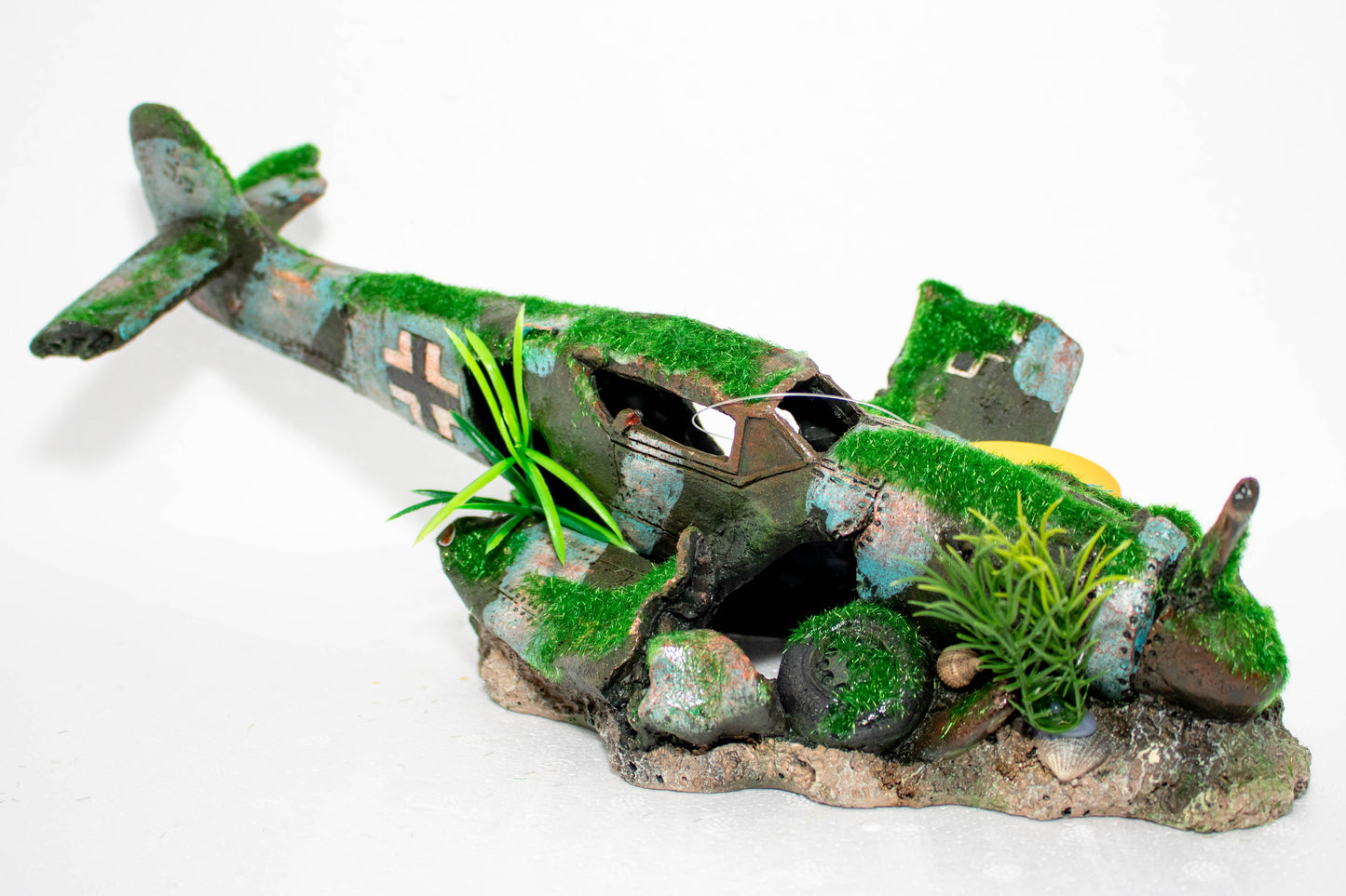 Crashed Green Fuzz Plane