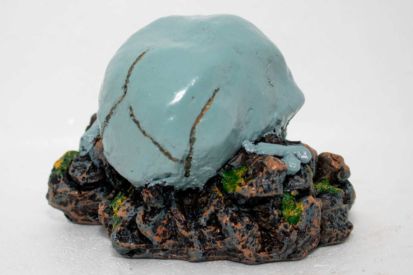 Blue Skull On Rocks