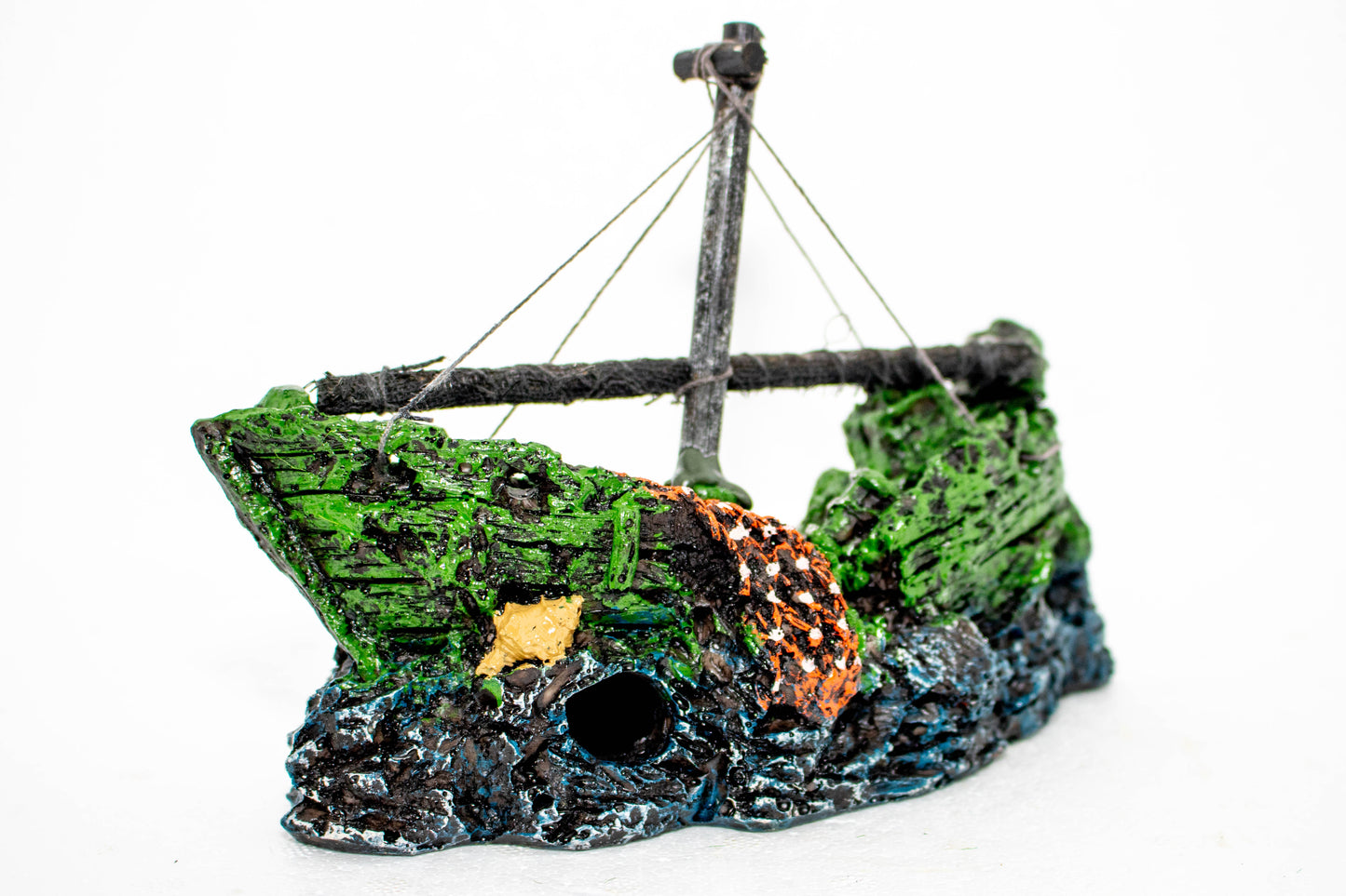 Shipwreck With Red Fishing Net