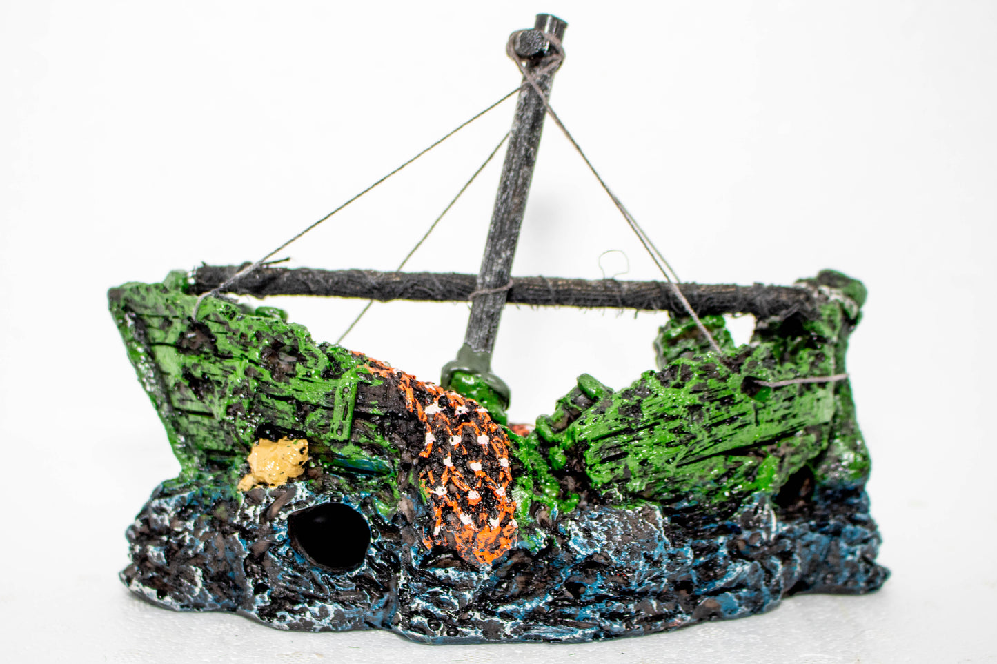 Shipwreck With Red Fishing Net
