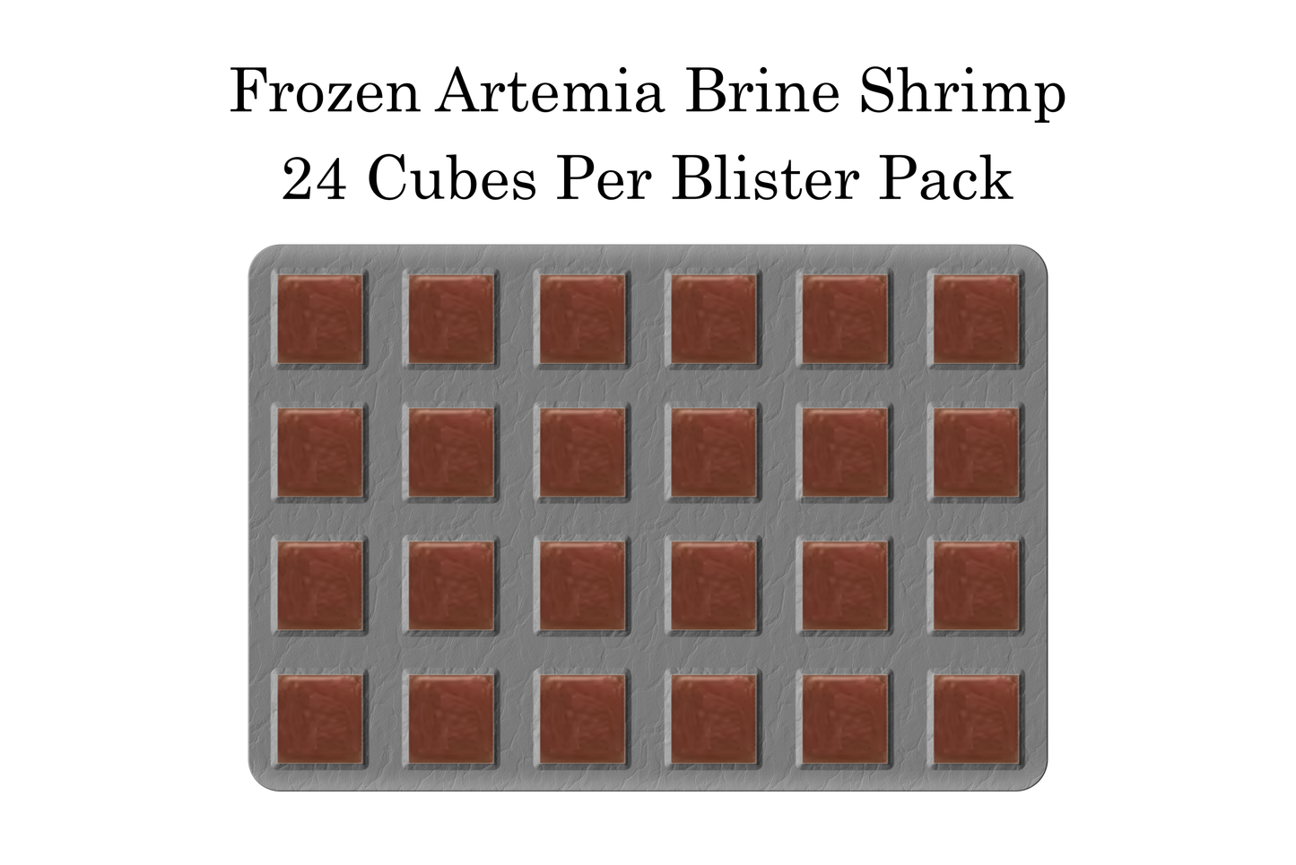 Frozen Artemia Brine Shrimp 24 Cubes