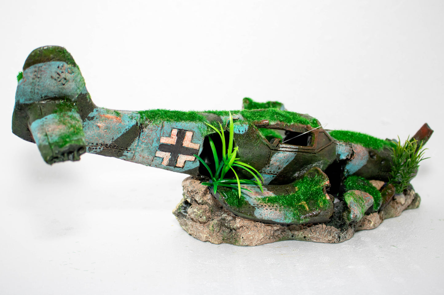 Crashed Green Fuzz Plane