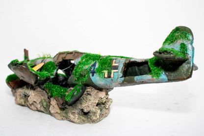 Crashed Green Fuzz Plane