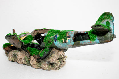 Crashed Green Fuzz Plane